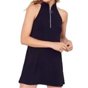 URBAN OUTFITTERS Silence and Noise Zip Front Sleeveless Black Mini Dress Medium